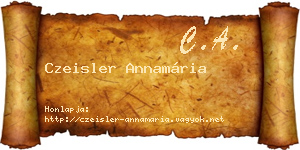 Czeisler Annamária névjegykártya
